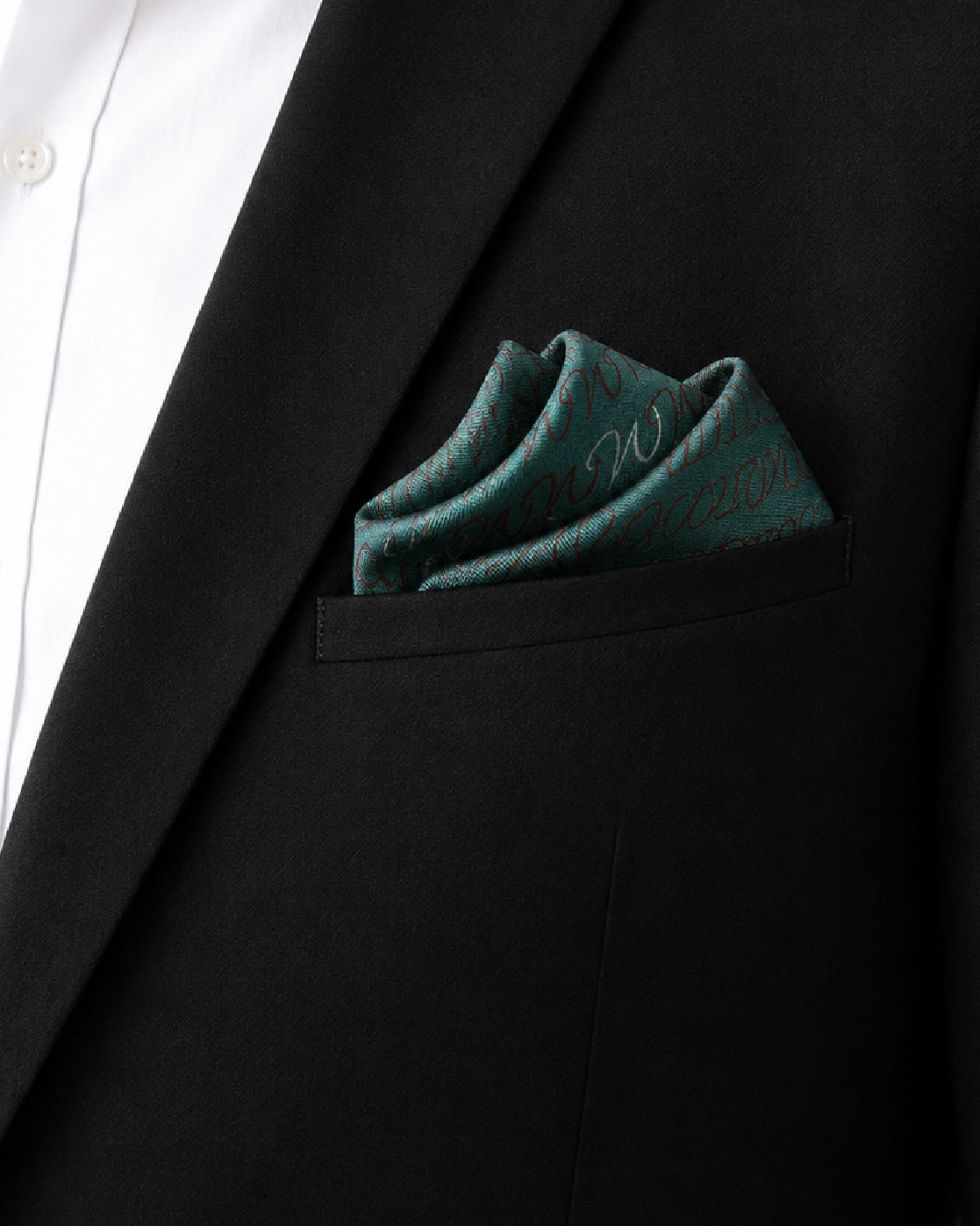 WIN CODE POCKET SQUARE – Luxury Green